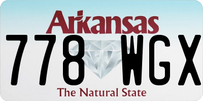 AR license plate 778WGX