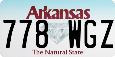 AR license plate 778WGZ