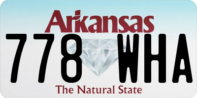 AR license plate 778WHA