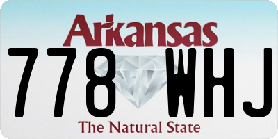 AR license plate 778WHJ
