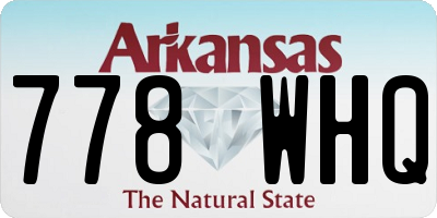 AR license plate 778WHQ