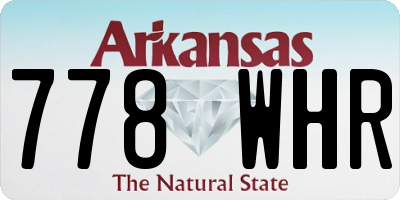 AR license plate 778WHR