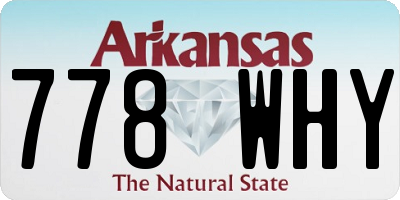 AR license plate 778WHY