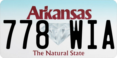 AR license plate 778WIA
