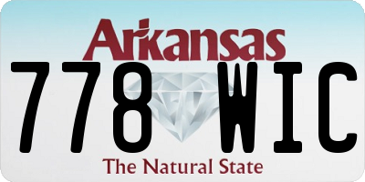 AR license plate 778WIC