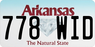AR license plate 778WID