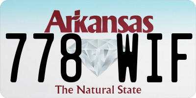 AR license plate 778WIF