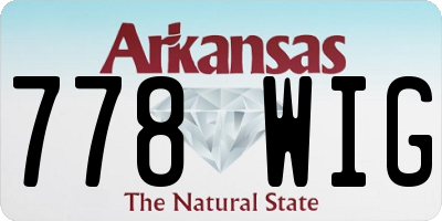 AR license plate 778WIG