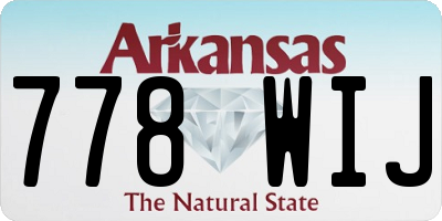 AR license plate 778WIJ