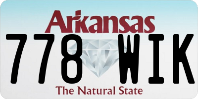 AR license plate 778WIK