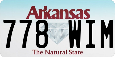 AR license plate 778WIM