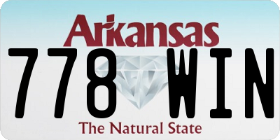 AR license plate 778WIN