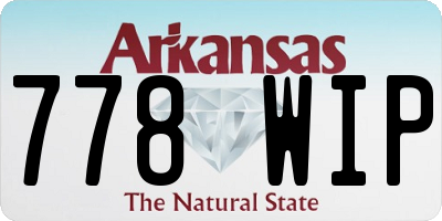 AR license plate 778WIP