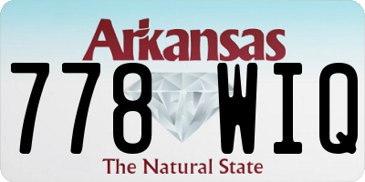 AR license plate 778WIQ