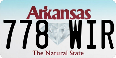 AR license plate 778WIR