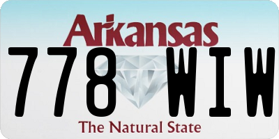AR license plate 778WIW