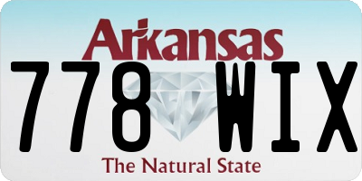 AR license plate 778WIX