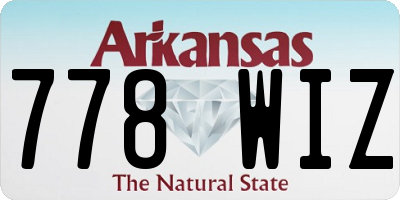AR license plate 778WIZ