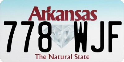 AR license plate 778WJF