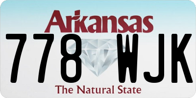 AR license plate 778WJK