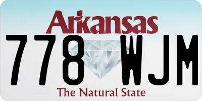 AR license plate 778WJM