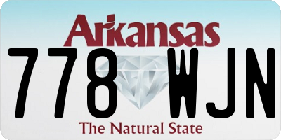 AR license plate 778WJN