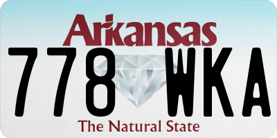 AR license plate 778WKA
