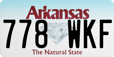 AR license plate 778WKF