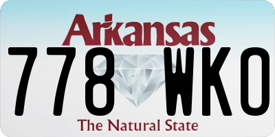 AR license plate 778WKO