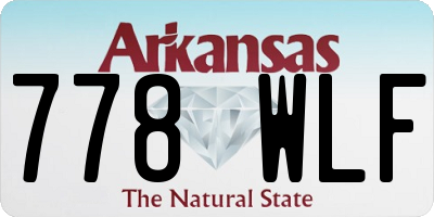 AR license plate 778WLF