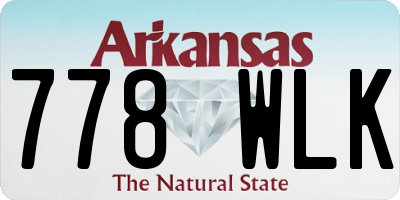 AR license plate 778WLK