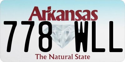 AR license plate 778WLL