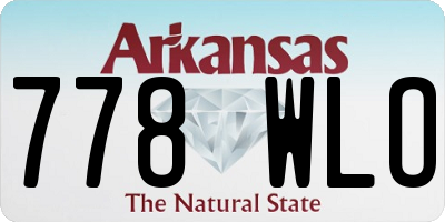 AR license plate 778WLO