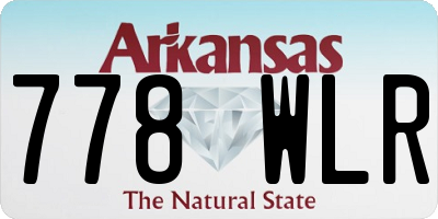 AR license plate 778WLR