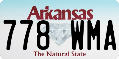 AR license plate 778WMA