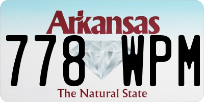 AR license plate 778WPM