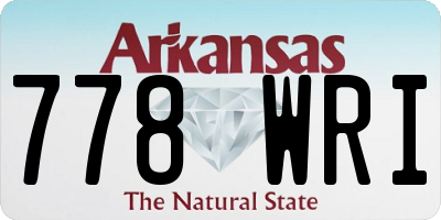AR license plate 778WRI