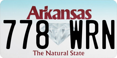 AR license plate 778WRN