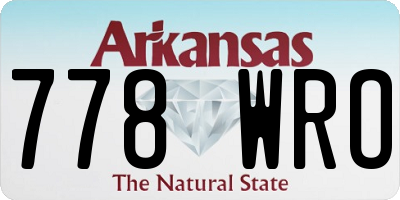 AR license plate 778WRO
