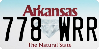 AR license plate 778WRR