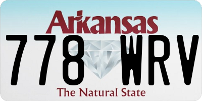 AR license plate 778WRV