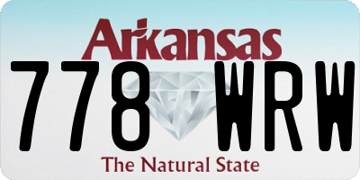AR license plate 778WRW