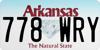 AR license plate 778WRY