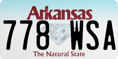 AR license plate 778WSA