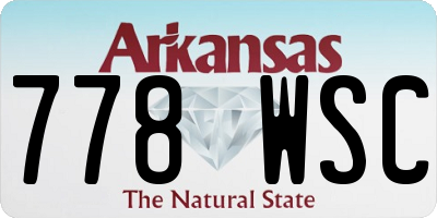 AR license plate 778WSC