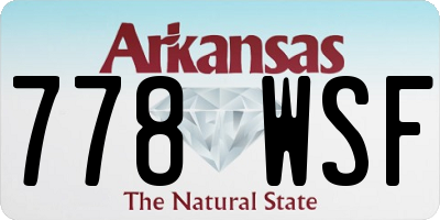 AR license plate 778WSF