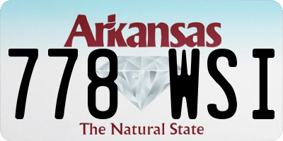 AR license plate 778WSI