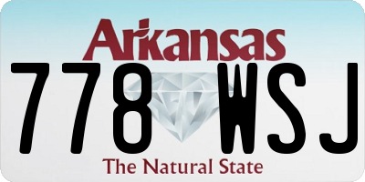 AR license plate 778WSJ