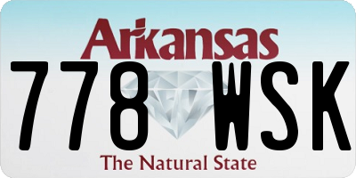 AR license plate 778WSK
