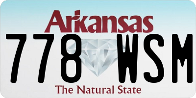 AR license plate 778WSM